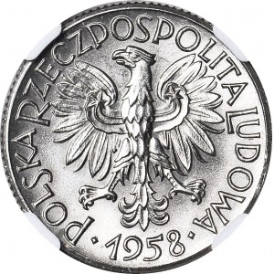 1 zlatý 1958, Dubový list , MINT, nikl, mincovna, RARE