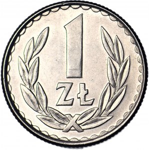 RR-, 1 złoty 1984 PRÓBA TECHNOLOGICZNA, miedzionikiel (MN), bez napisu