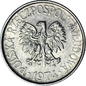 R-, 50 pennies 1974, DESTRUCTURE, CONTROLLED 290 degrees