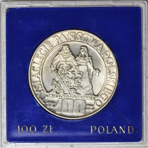 100 gold 1966, Mieszko and Dabrowa, minted
