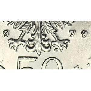 RR-, 50 gold 1979, Mieszko I, DESTRUKT - DOUBLE DIE