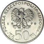 RR-, 50 gold 1979, Mieszko I, DESTRUKT - DOUBLE DIE