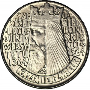 10 złotych 1964, Kazimierz Wielki, napisy wklęsłe, mennicza