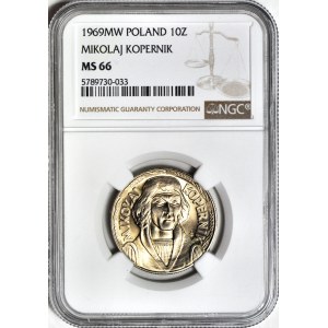 10 gold 1969, Nicolaus Copernicus, minted