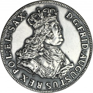 August III Sas, Talar koronny 1763 Kopia 28gram, SREBRO 925