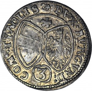 Austria, Arcyksiążę Ferdynand Karol, 3 krajcary 1642, Tyrol, Hall