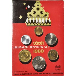 Izrael, zestaw 6 monet 1948-1969 w etui