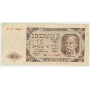 10 gold 1948, ser. AU