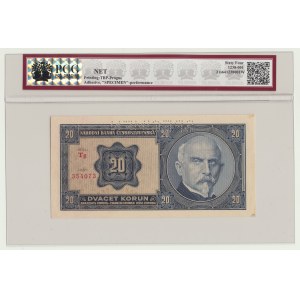 Czechosłowacja, 20 koron 1926, ser. Tg, SPECIMEN (WZÓR)