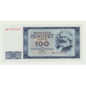 Niemcy, DDR, 100 marek 1964, ser. AD