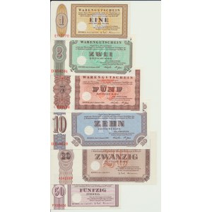 Niemcy, DDR, 50 fenigów, 1, 2, 5, 10, 20 marek 1973, Goods Coupon
