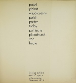 BOJKO Szymon - Polish contemporary poster. Warsaw 1972. author's agency. 8, s. 167, [1]....
