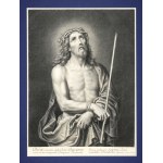 Nicolas Bazin (1633-1710) - Umučený Kristus. 1690 Mědirytina.
