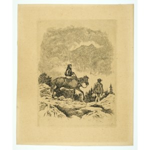 ELJASZ-RADZIKOWSKI Walery (1841-1905) - Góralka na koniu z obońką.