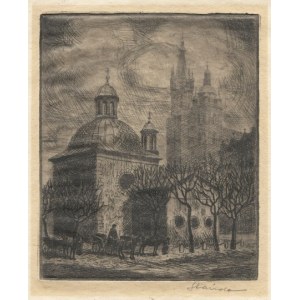 STAŃDA Jan (1912-1987) - Kościół św. Wojciecha w Krakowie.
