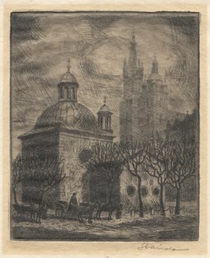 STAŃDA Jan (1912-1987) - Kościół św. Wojciecha w Krakowie.