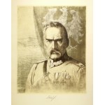 Jozef Pilsudski - portrait - lithograph on tint. 1926