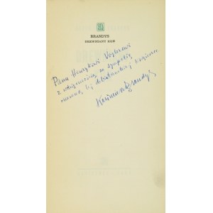 BRANDYS K. – Drewniany koń. 1958. Dedykacja autora.