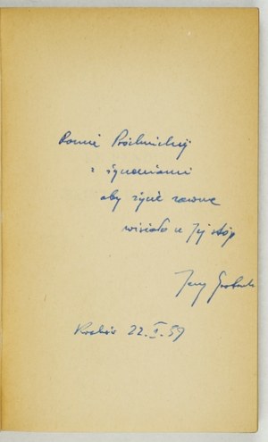 Dedykacja Jerzego Grotowskiego w kryminale G. Simenona. 1957.