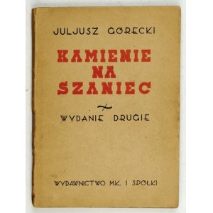 A. Kamiński - Kamienie na szaniec. Wyd. II. 1944. Druk konspiracyjny.