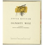 KOSSAK Zofia – Ognisty wóz. 1963. Podpis autorki.