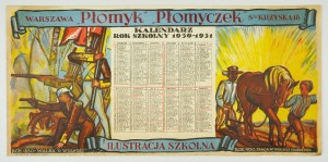 Calendar for the school year 1930/31 with compositions by T. Gronowski.