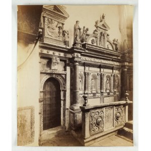 [KRAKÓW - kościół św. Idziego - fragment prezbiterium - fotografia widokowa]. [l. 90. XIX w.]. Fotografia form. 30,...