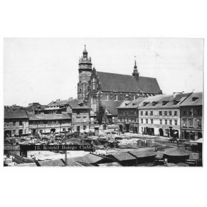 [KRAKÓW - plac Wolnica i Kościół Bożego Ciała na Kazimierzu - fotografia sytuacyjna i widokowa]. [l. 70./80. XIX w....