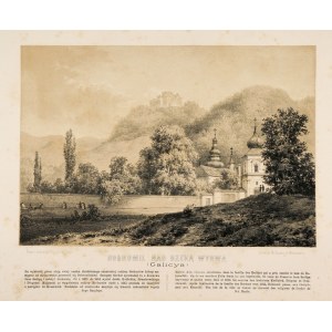 [DOBROMIL]. Dobromil on the river Wyrwa. (Galicia). Lithograph on tint. 1880.
