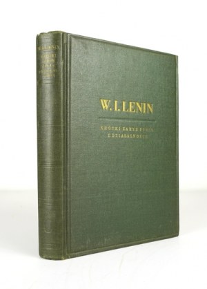 Lenin. A brief outline of his life. 1949. copy from the Lenin Museum in Cracow.