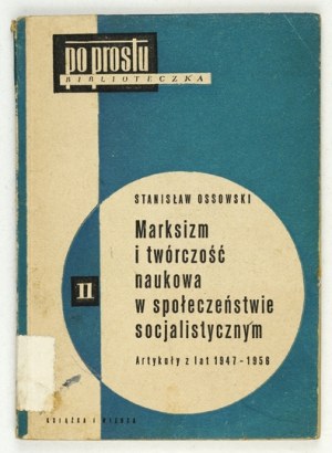 Ossowski S. - Marxism and scientific creativity. 1957 - Ekslibris of the Mus. Lenin in Cracow.