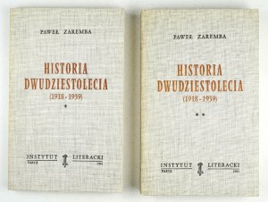 ZAREMBA P. - History of the twentieth century (1918-1939). Vol. 1-2. Paris 1981.