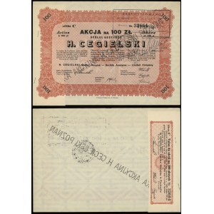 Polska, 1 akcja na 100 złotych, 1.04.1929, Poznań