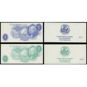 Wielka Brytania, zestaw 2 banknotów testowych Bitwa pod Trafalgar w 1805 r, 1995