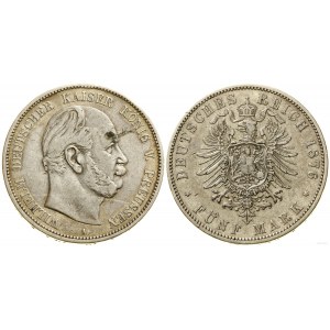 Niemcy, 5 marek, 1876 A, Berlin