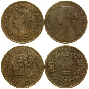 Nova Scotia (1848-1867), lot of 2 coins