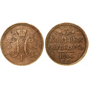 Russland, 3 Silberkopeken, 1844 EM, Jekaterinburg
