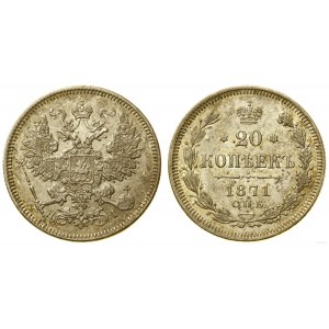 Russland, 20 Kopeken, 1871 СПБ НI, St. Petersburg