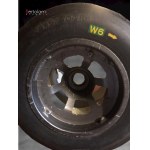 Formula 1 Leyton House March tire and wheel used by driver Capelli.