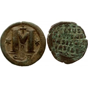 Byzantine Empire 40 Nummi & Follis Lot of 2 Coins