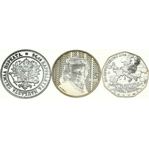 Austria 5 Euro 2004 & Netherlands 5 Euro 2006 & Finland Token 1 Markka (1864) Lot of 3 Coins
