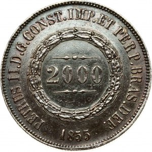 Brazil 2000 Reis 1855