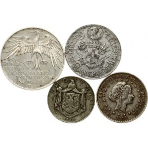 Brazil 1000 Reis 1913 and other World Coins Lot of 4 Coins