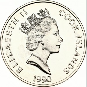 Cook Islands 50 Dollars 1990 Cortez and Montezuma