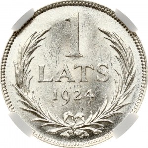 Latvia 1 Lats 1924 NGC MS 63