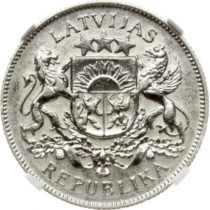Latvia 2 Lati 1926 NGC AU 55