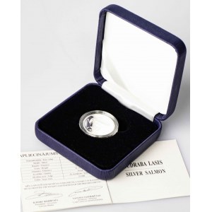 Latvia 20 Latu 2013 Silver Salmon