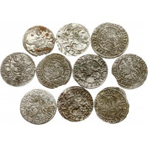 Lithuania Dwudenar & Szelag 1620 - 1652 Lot of 10 coins