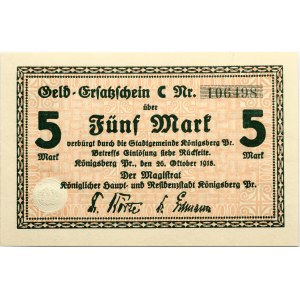 Konigsberg 5 Mark 1918