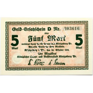 Konigsberg 5 Mark 1918